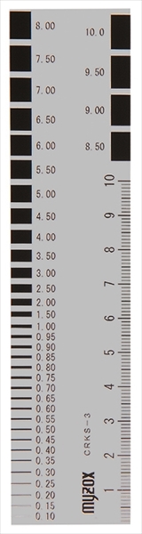 クラックスケール 35×150mm 黒目盛/透明タイプ CRKS-3 ひび割れ試験 マイゾックス MYZOX