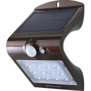 ソーラー充電式　センサーウォールライト　2.8W メタリックブラウン マグネット付き OL-305D