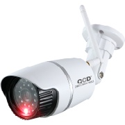 防犯ダミーカメラ OS-176W アンテナ付バレット型 赤外線暗視カメラ風 LEDライト付 オンスクエア オンサプライ