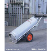 ハラックス アルミ製 LPガスボンベ運搬台車 タフボーイ 2輪 アオリ用フック無し LPG-502