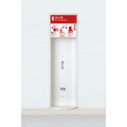 ユニオン消火器ケース 半埋込 扉なし スチール(t1.6) ポーラルホワイトペイント 280×170×910  UFB-2F-108H-PWH