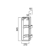 ユニオン消火器ボックス ブラケット 絵・文字標識 ステッカー専用 スチール 亜鉛メッキ 270×161×845  BRN-0015