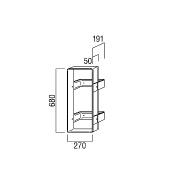 ユニオン消火器ボックス ブラケット 絵・文字 標識なし専用 スチール 亜鉛メッキ 270×192×680  BRN-0030