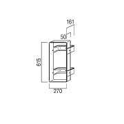 ユニオン消火器ボックス ブラケット 絵・文字 標識なし専用 スチール 亜鉛メッキ 270×161×615  BRN-0032