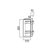 ユニオン消火器ボックス ブラケット 絵・文字 標識なし専用 スチール 亜鉛メッキ 270×90×615  BRN-0033