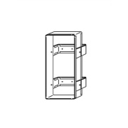 ユニオン消火器ボックス 専用ブラケット 半埋込タイプ スチール 亜鉛メッキ 270×91.4×592   BRN-0098