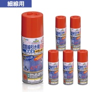 【1ケース6本入】 道路線引き用スプレー 細線 3cm幅赤 400ml 速乾性 1回塗り つや消し 屋内外 アスファルト・コンクリート用 丸吹きノズル 安全ガス抜きキャップ付き マーキング用 アサヒペン