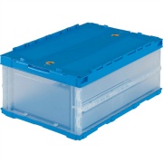 オリコン ロックフタ付 薄型折りたたみ コンテナ 30L 半透明 TR-C30B TM 530mm×366mm×232mm 収納ケース TRUSCO トラスコ