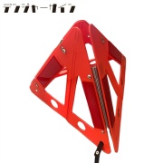 マグネット付注意喚起サイン デンジャーサイン AR-1420 W280mm×L280mm×H220mm 反射材付き 折り畳み式 重機点検 三角表示板 耐衝撃性ポリスチレン(HIPS) アラオ ARAO