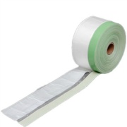 【1ケース30巻入】養生用布テープマスカー W1100mm×25m巻 16mm幅テープ HDPE 半透明 0.009mm厚 表面コロナ処理 内装工事・外装工事・塗装作業用