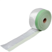 【1ケース30巻入】養生用布テープマスカー W550mm×25m巻 16mm幅テープ HDPE 半透明 0.009mm厚 表面コロナ処理 内装工事・外装工事・塗装作業用