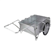 オールアルミ製 折りたたみ式リヤカー 全長2110mm×全幅1160mm×全高810mm ノーパンクタイヤ 最大積載重量200kg SMC-1DX 昭和ブリッジ