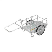 オールアルミ製 折りたたみ式リヤカー 全長1700mm×全幅870mm×全高715mm ノーパンクタイヤ SMC-1 昭和ブリッジ