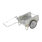 オールアルミ製 折りたたみ式リヤカー 全長1860mm×全幅870mm×全高630mm ノーパンクタイヤ SMC-1BS 昭和ブリッジ