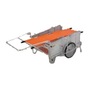 オールアルミ製 折りたたみ式リヤカー 全長2000mm×全幅1090mm×全高810mm ノーパンクタイヤ 最大積載重量130kg SMC-2BST 昭和ブリッジ
