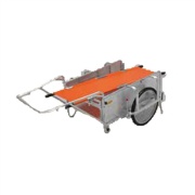 オールアルミ製 折りたたみ式リヤカー 全長2000mm×全幅1160mm×全高810mm ノーパンクタイヤ 最大積載重量200kg SMC-3BST 昭和ブリッジ
