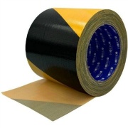 トラ柄布テープ 100mm×25m巻 NT-031 0.24厚 危険表示 注意喚起 ホリコー