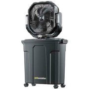 【2026年モデル】充電式ミストファンビッグ AirRevolution MIST FAN-BIG ブラック 22L 3.7V 30,000mAh キャスター付 超音波ミスト コードレス タイマー機能 収納時: 高さ440mm×幅450mm×奥行215mm 約3.7kg アウトドア 作業現場 KMネクスト