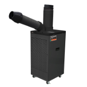 【ドレンレスタイプ/パワーヘッド付属】スポットエアコン 首振りあり 単相100V 冷房能力パワフル(2.3kW~) TS28DCN-1DL ブラック TRUSCO トラスコ中山