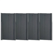 ガードフェンス用目隠し養生材 バシャット AR-2510 W100mm×200H 18枚連結 1,800L巻  B型バリケード下部隙間対策 砂埃飛散防止 侵入防止 アラオ ARAO