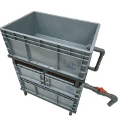 左官道具洗い場セット 洗い場の英雄 Y-GA4 H790mm×W610mm×D400mm 3段セパレート構造 砂・ノロ・水 分離 濁水処理 セメント モルタル 道具洗浄 結一産業