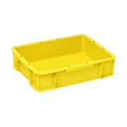 パーツボックス STコンテナー 底格子リブ ST-14C 13L イエロー 外寸470mm×370mm×115mm   岐阜プラスチック
