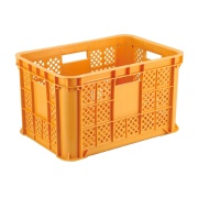 汎用型運搬用コンテナ リステナー 底面斜格子 MB-20FX3-2 45L オレンジ 外寸523mm×365mm×303mm   岐阜プラスチック