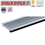 【中荷重型】 U字溝 一般用 スチールグレーチング 溝幅450mm Dグリップ細目 BPN40 車道 側溝用 D1FU38-45 ダイクレ