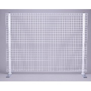 【屋外用】スチール製ワイヤーメッシュパーティション ヘリオス バリケードセット バリケードメッシュ2015 パネル+支柱セット BME-2015 W2000mm×H1518mm×D700mm 高岡ケージ工業