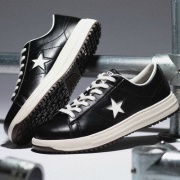 プロテクティブスニーカー CONVERSE ONE STAR PS OX ブラック/ホワイト セーフティ コンバースワンスター ローカット 13サイズ 23.0~30.0cm JSAA A種 衝撃吸収 作業用安全靴 プロスニーカー 安全靴
