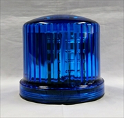 マグネット付回転灯 超高輝度LED 青色 電池式 回転・点滅灯 Φ125mm×H112mm 警告灯 パトライト