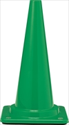 カラーコーン コーンベット付きカットコーンM　孔φ50 緑 380mm×380mm×H660mmΦ50緑 8Ｙ0379 パイロン