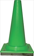 カラーコーン コーンベット付ミニコーン　孔φ50 緑 290mm×290mm×H450mm Φ50緑 8Ｙ0113 パイロン