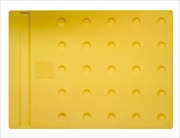 エコ点字パネル ホーム縁端警告ブロック 400mm×300mm AR-0923 ホームタイプ 裏面粘着テープ付き JIS規格適合品 ecoマーク付 再生エラストマー樹脂 点字ブロック 視覚障害者誘導用ブロック アラオ ARAO
