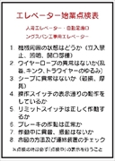 電気関係標識ステッカー 【エレベーター始業点検表】 WS2 220×150mm