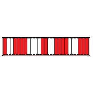ずい道標識 【入坑者一覧表】用　25名用名札掛け 118mm×585mm×18mm