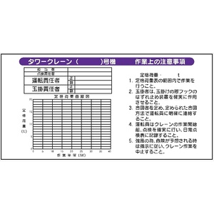 建設機械関連標識 【タワークレーン】WH2  作業場の注意事項