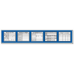 法令表示板 取付ベース 法令表示板 5枚付 Ｈ７００ 460mm×2600mm