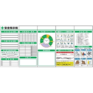 安全掲示板 システムボード5点タイプ  SYS-5Aセット 2000mm×4500mm