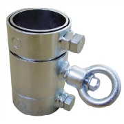 吹流し用金具 48.6φ×H100mm 縦横2軸回転式 単管パイプ用 AR-1209 貫通式　M10ボルト　ARAO アラオ