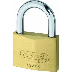 【3個セット】ABUS南京錠　真鍮EC75/60KD ディンプルシライイダー（キー3本付） Ｗ60mm×H91mm　シャックル径Φ9mm