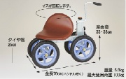 スワット 乗用作業車 ハイタイプ 座面高34cm・39cm ノーパンク 12インチタイヤ 収穫・植付作業 腰痛対策 最大使用荷重100kg ハンドル付き 農作業 HARAX ハラックス