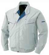 空調服 CN305 シルバー M 混紡 ※ファン・ケーブル・バッテリー別売 熱中症対策 夏用 空冷式 作業服 クーリングウェア つくし工房