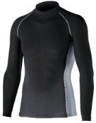 ストレッチインナー 長袖ハイネックシャツ CN405 M 接触冷感 吸汗速乾素材 X-COOL 着圧 ストレッチ素材 熱中症対策 つくし工房