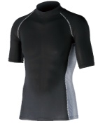 ストレッチインナー 半袖ハイネックシャツ CN406 M 接触冷感 吸汗速乾素材 X-COOL 着圧 ストレッチ素材 熱中症対策 つくし工房