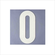 路面・床面標示材 アトム フロアサイン 小ナンバー0 幅67mm×高さ116mm×厚さ1mm 数字シート 区画標示シール アトムサポート