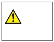 産業安全標識  【注意（マーク）のみ】 225mm×300mm メラミン鉄板製（表印刷) Ｆ７３ 消防 危険物標識 安全標識