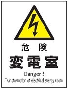 産業安全標識　Ｆ１０７　危険　変電室