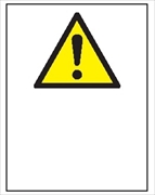 産業安全標識  【注意（マーク）のみ】 300mm×225mm メラミン鉄板製（表印刷) Ｆ１１３ 消防 危険物標識 安全標識