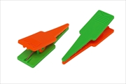 ポイントクリップ　PK-２　緑／橙　4個入り 写真撮影用目印 ロッド・標尺・鉄筋用クリップ マイゾックス MYZOX